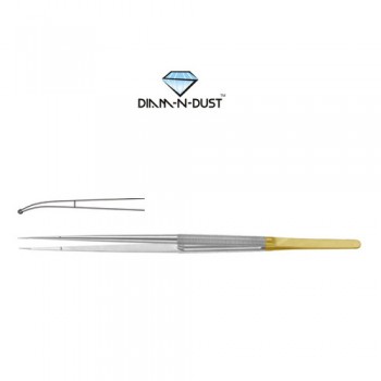 Diam-n-Dust™ Micro Ring Forcep Curved - With Long Platform Stainless Steel, 18.5 cm - 7 1/4" Diameter 1.0 mm